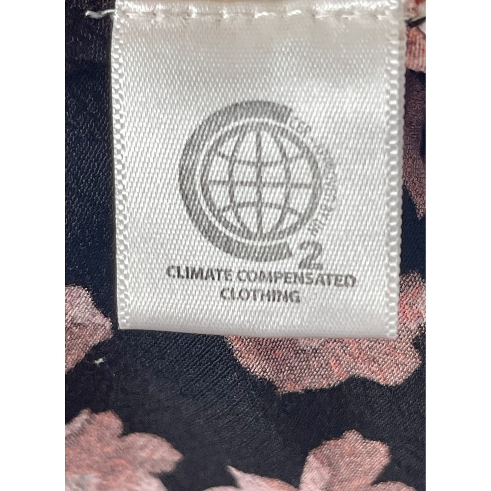 GANNI Floral-Print Button Down Shirt Red‎ Pink Black Size 10 - Picture 12 of 16